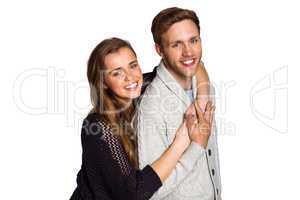 Portrait of happy young couple