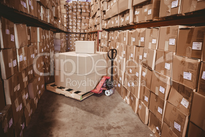 Boxes in warehouse