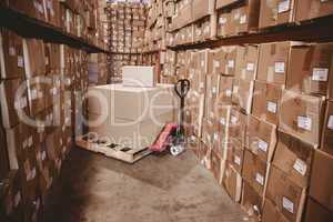 Boxes in warehouse
