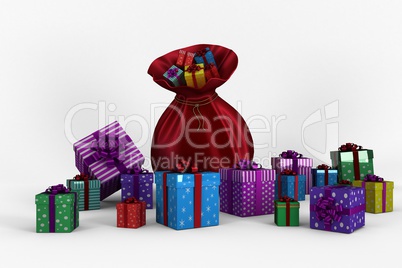 Santa sack full of gifts