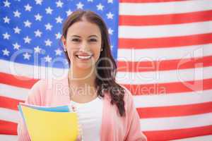 Pretty student smiling at camera