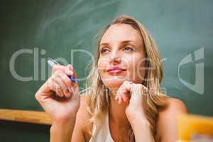 Close up of thoughtful businesswoman