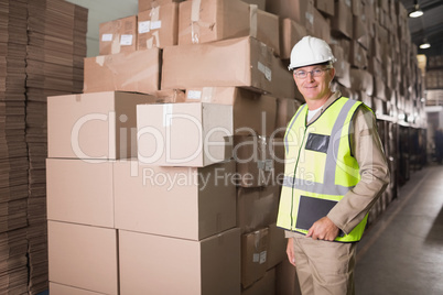 Portrait of manual worker in warehouse