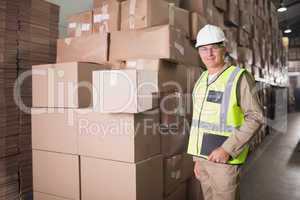 Portrait of manual worker in warehouse