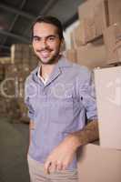 Portrait of manual worker in warehouse