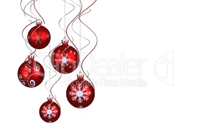 Digital hanging christmas bauble decoration