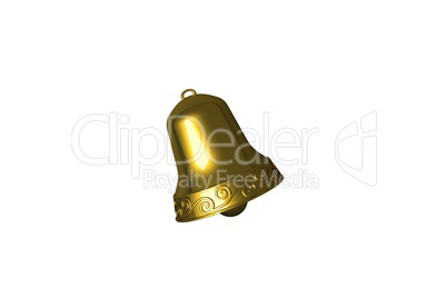 Digitally generated golden christmas bell