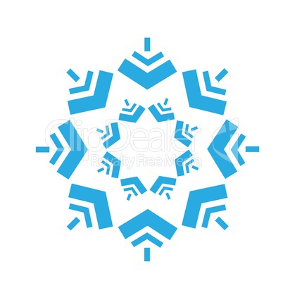 Delicate digital blue snowflake design