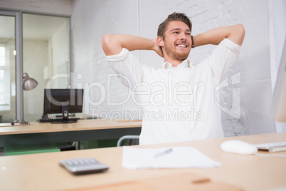 Thoughtful businessman at office