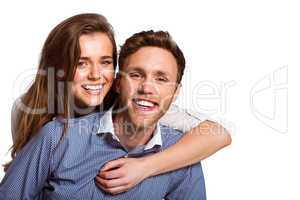 Close up of happy young couple