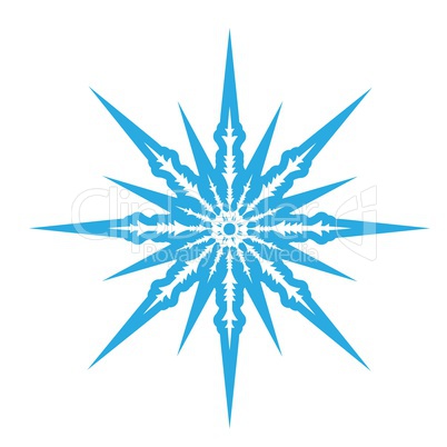 Delicate digital blue snowflake design