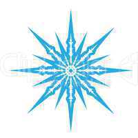 Delicate digital blue snowflake design