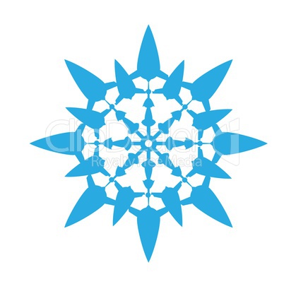 Delicate digital blue snowflake design