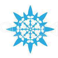 Delicate digital blue snowflake design