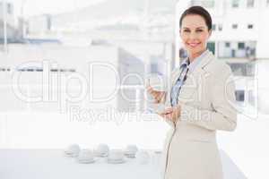 Businesswoman enjoying her cup of coffee
