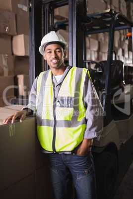 Portrait of manual worker in warehouse