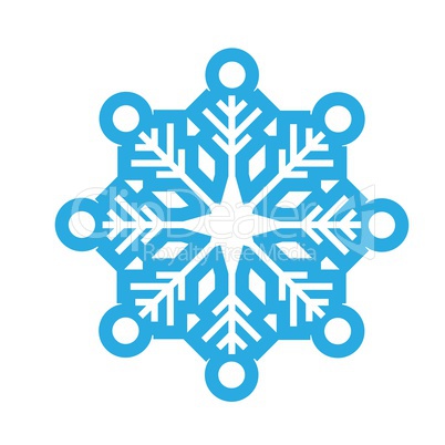 Delicate digital blue snowflake design