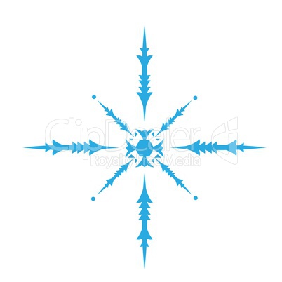 Delicate digital blue snowflake design