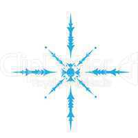 Delicate digital blue snowflake design