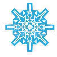 Delicate digital blue snowflake design