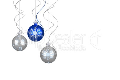 Digital hanging christmas bauble decoration