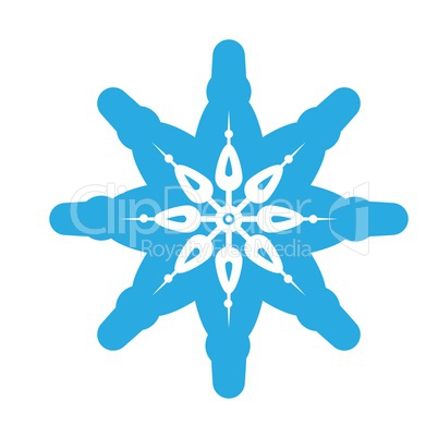 Delicate digital blue snowflake design