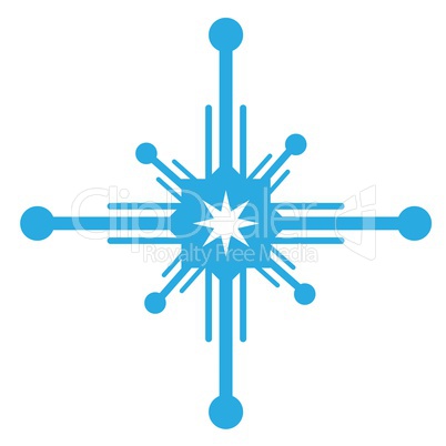 Delicate digital blue snowflake design