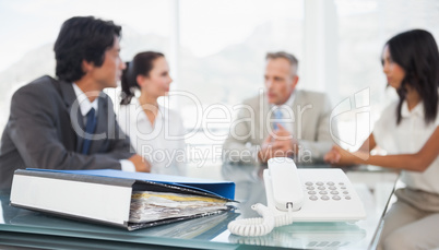 Business team having a meeting