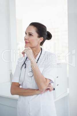 Thoughtful doctor thinking about work