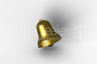 Digitally generated golden christmas bell