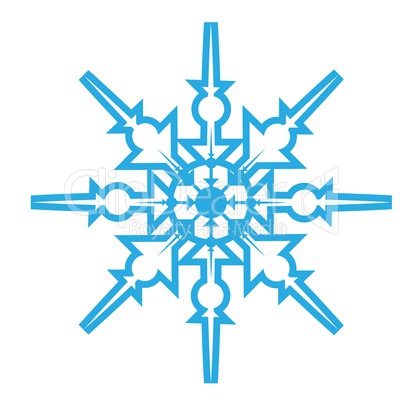 Delicate digital blue snowflake design