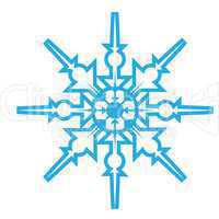 Delicate digital blue snowflake design