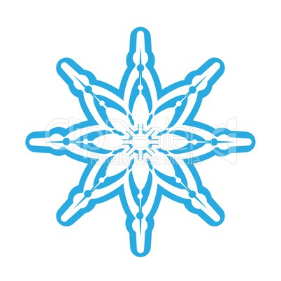 Delicate digital blue snowflake design