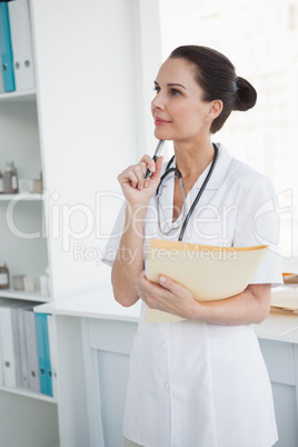 Thoughtful doctor thinking about work