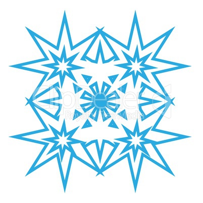 Delicate digital blue snowflake design