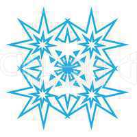 Delicate digital blue snowflake design