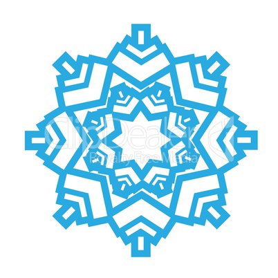 Delicate digital blue snowflake design