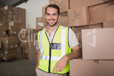 Portrait of manual worker in warehouse