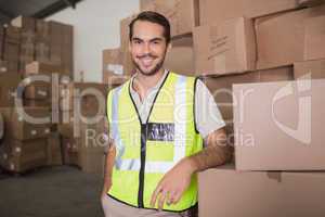 Portrait of manual worker in warehouse