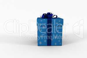 Blue and silver gift box