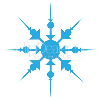 Delicate digital blue snowflake design