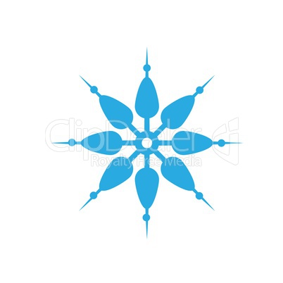 Delicate digital blue snowflake design