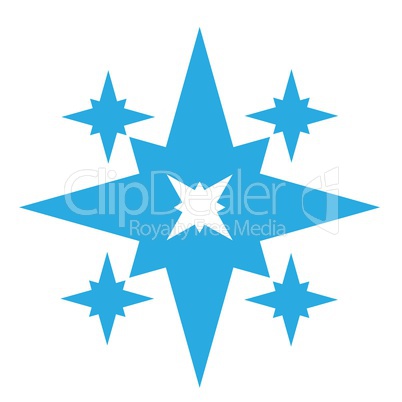 Delicate digital blue snowflake design