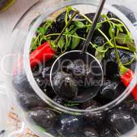 spicy marinated olives