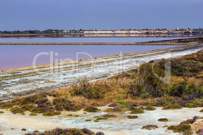 Salt evaporation ponds, Salin-de-Giraud, Camargue, France