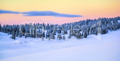 Jura mountain in winter, Switzerland