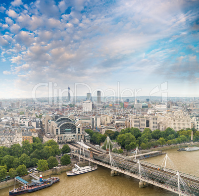 London railway station - Aerial view