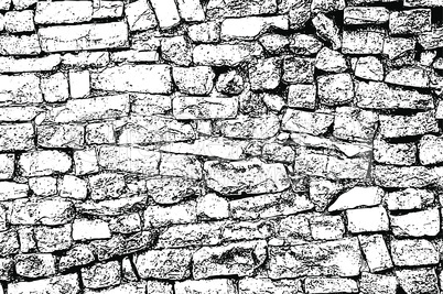 Old masonry uneven wall background