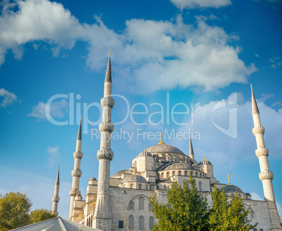 The Blue Mosque on a beautiful sunny day, Istanbul