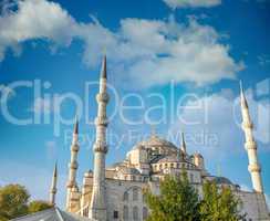 The Blue Mosque on a beautiful sunny day, Istanbul